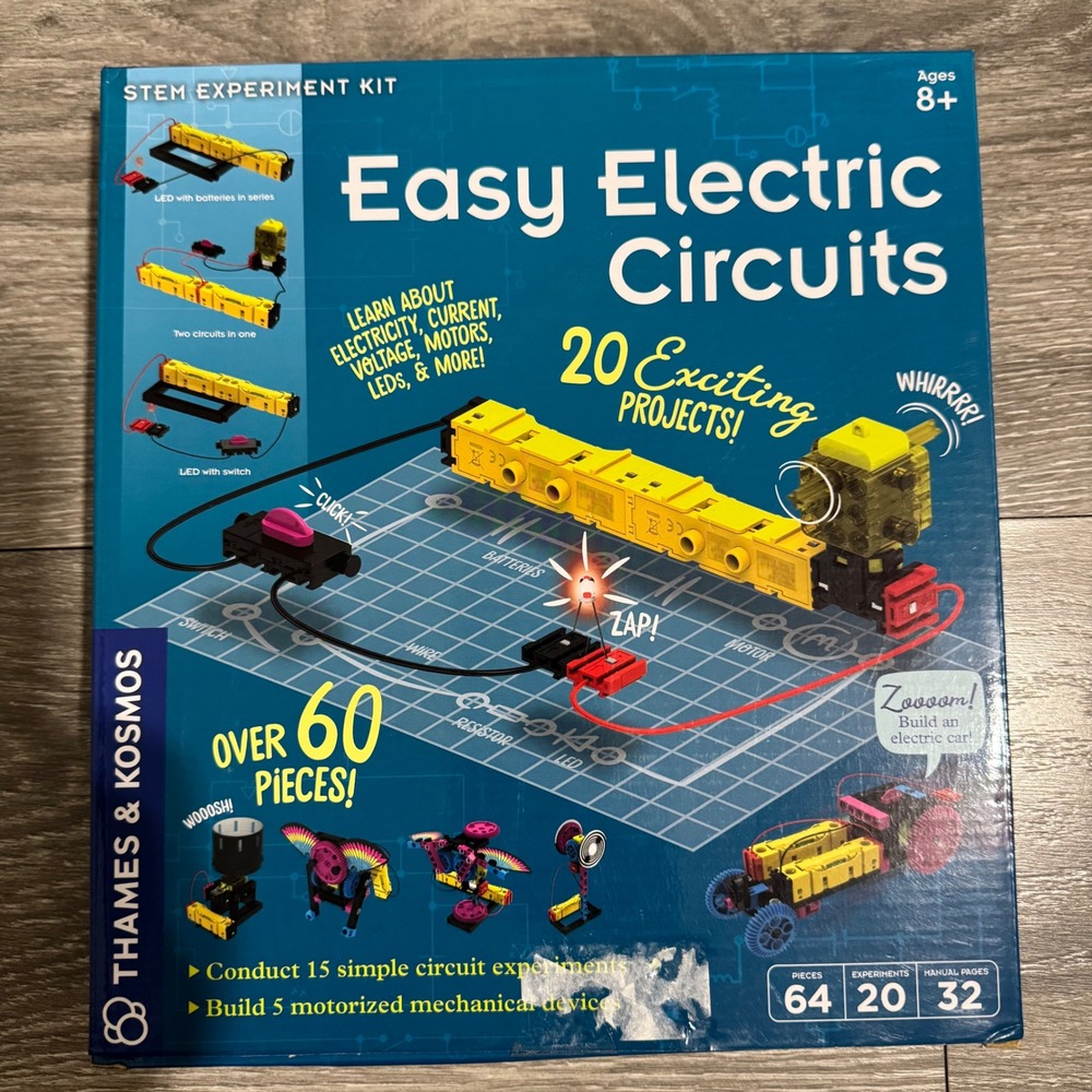 Thames Kosmos Easy Electric Circuits STEM Experiment Kit Age 8+ 60 Pcs 20 Proj.